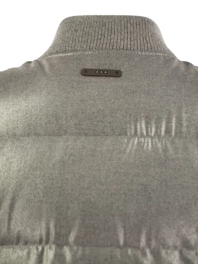 Peserico Down Cropped Vest In Gray
