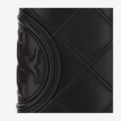 Tory Burch Fleming Soft Small Flap Wallet In 黑色的