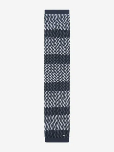 Missoni Boys Wool Zigzag Scarf In Black