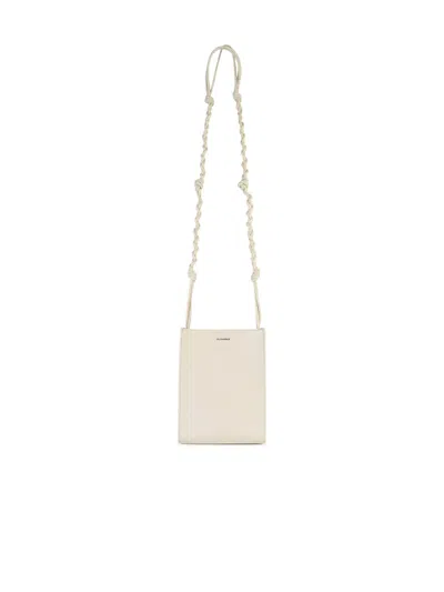 Jil Sander Small Tangled Soft Shoulder Bag In 象牙