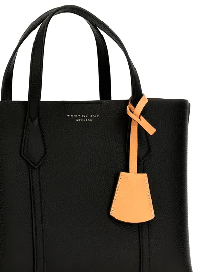 Tory Burch Shopping Perry Small In Pelle Martellata Color In 黑色的