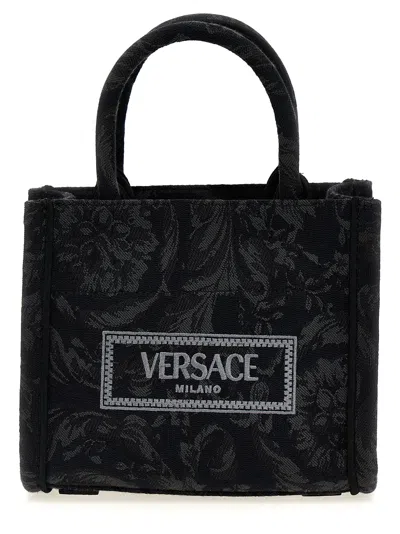 Versace Extra Small Athena Shopping Bag In 黑色的