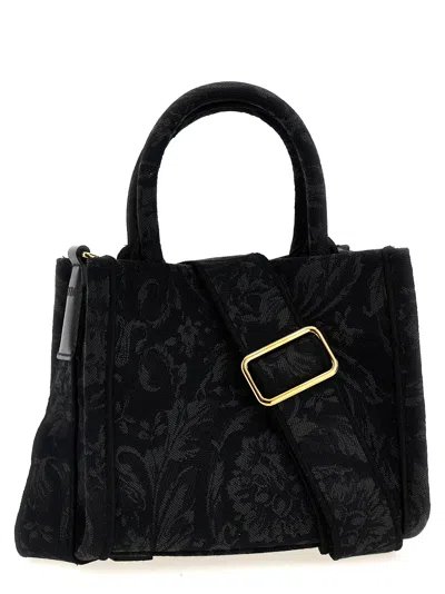Versace Extra Small Athena Shopping Bag In 黑色的