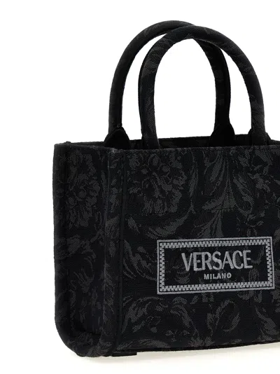 Versace Extra Small Athena Shopping Bag In 黑色的