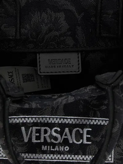 Versace Extra Small Athena Shopping Bag In 黑色的
