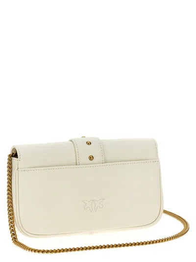 Pinko 'love One Pocket' Crossbody Bag In 白色的