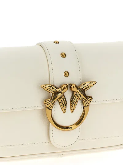 Pinko 'love One Pocket' Crossbody Bag In 白色的