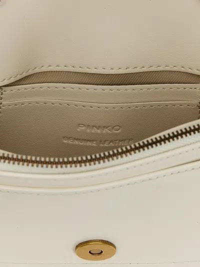 Pinko 'love One Pocket' Crossbody Bag In 白色的