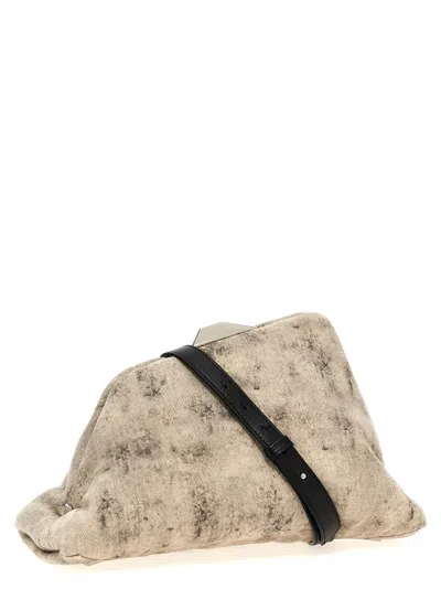 Attico Day Off Canvas Clutch In 灰色的