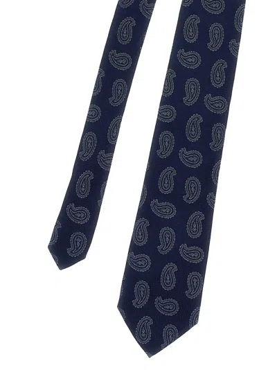 Shop Etro 'paisley' Tie In Blue