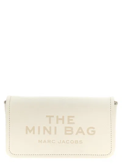 Marc Jacobs The Leather Mini Cotton Cross-body Bag In White