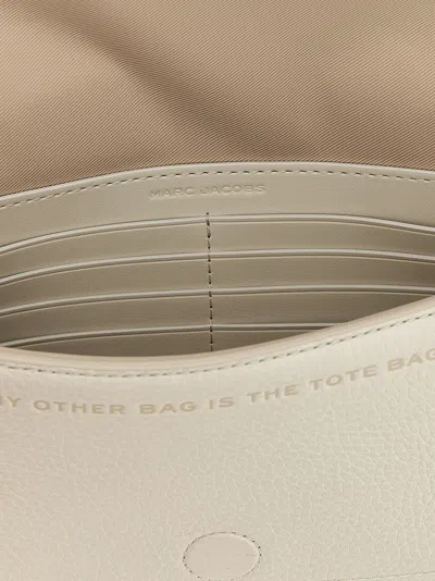 Marc Jacobs The Leather Mini Cotton Cross-body Bag In White