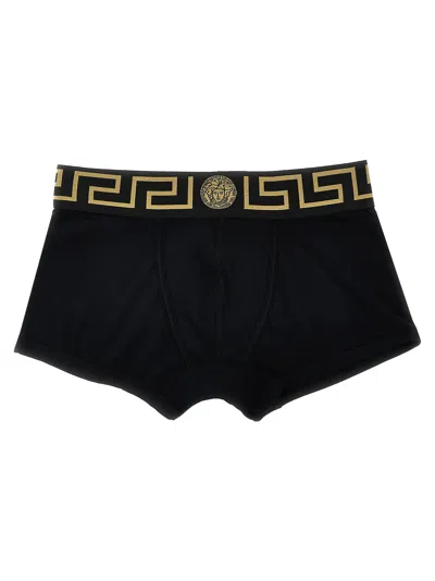 Versace Navy Medusa Boxer Briefs In Black