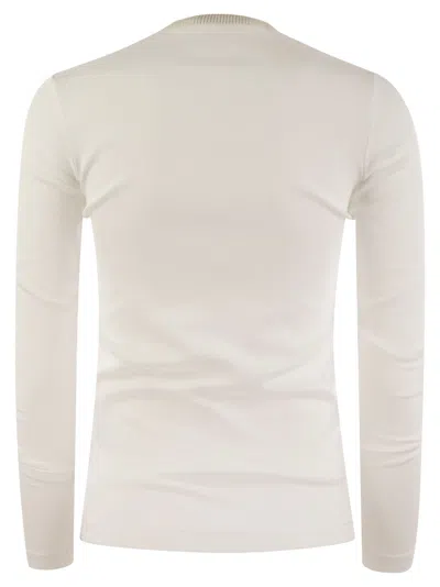 Fabiana Filippi Long-sleeved T-shirt In Jersey In White