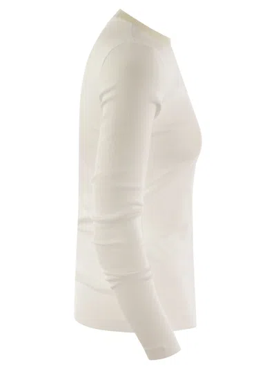 Fabiana Filippi Long-sleeved T-shirt In Jersey In White