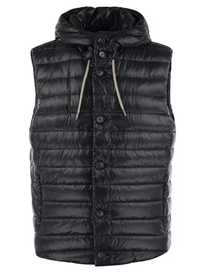 Herno Sleeveless Down Jacket In Blue