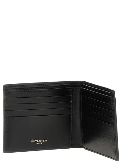 Saint Laurent Clean Lines Bi-fold Horizontal Wallet In Black