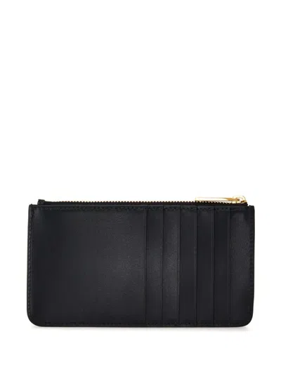 Shop Ferragamo Gancini Leather Card Case In 黑色的