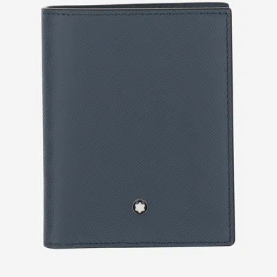 Montblanc Compact Wallet 6 Compartments Extreme 3.0 In Blu Avio