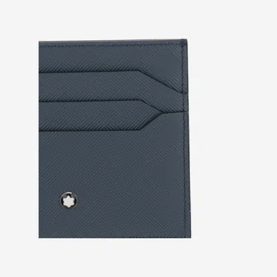 Montblanc Compact Wallet 6 Compartments Extreme 3.0 In Blu Avio