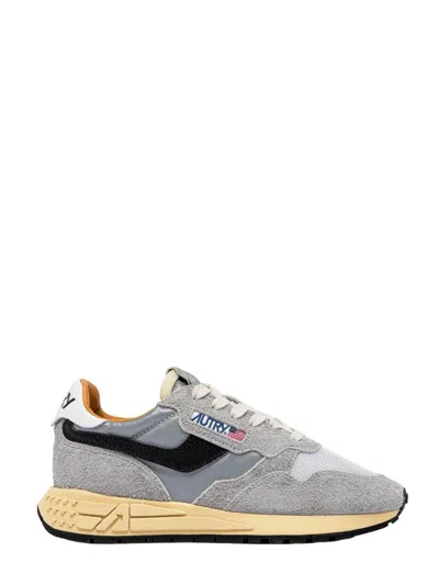 Autry Gray Suede And Nylon Reelwind Low Sneakers And Space In Grey