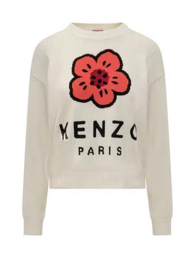 Shop Kenzo Boke Placed Jumper In White