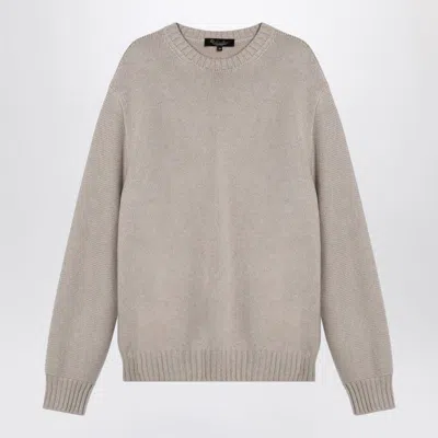Loro Piana Ivory Crew-neck Sweater In White