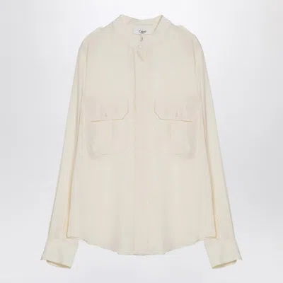 Chloé Ivory Silk Blouse In White