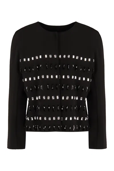 Max Mara Long-sleeved Casual Jacket In Black