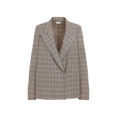 Dries Van Noten Cotton Caplana Jacket In Nude & Neutrals