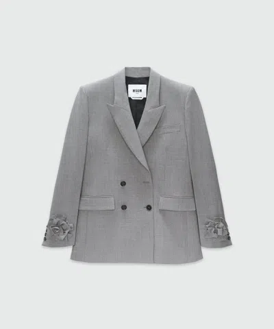Msgm Stylish Outerwear Jacket For Women In Grey