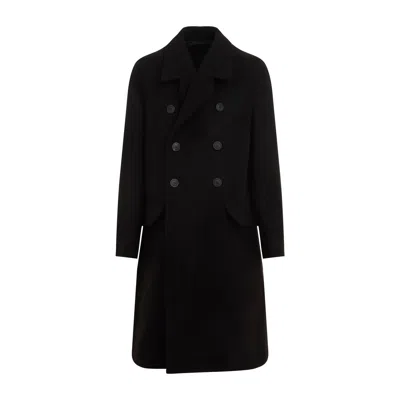 Rick Owens Man Coat Black Size 40 Virgin Wool In Black