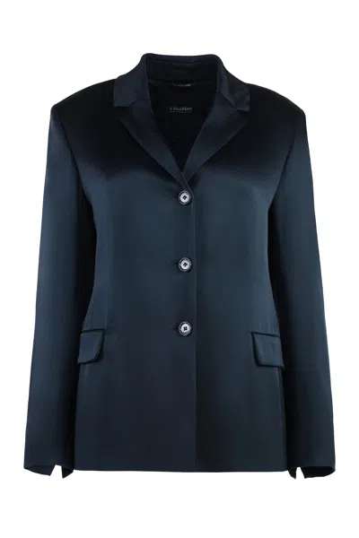 's Max Mara S Max Mara Guido Satin Blazer In Blue