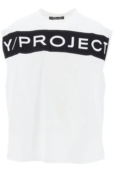 Y/project Y Project Sleeveless T-shirt With Women In Bianco