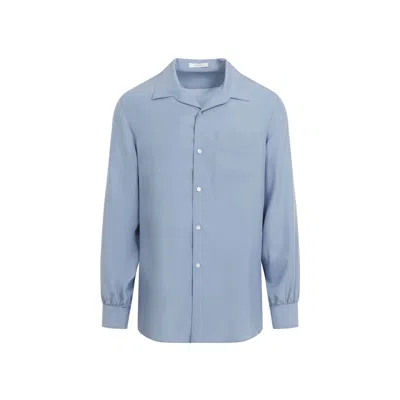 Shop The Row Men's Kiton Shirt In Grey