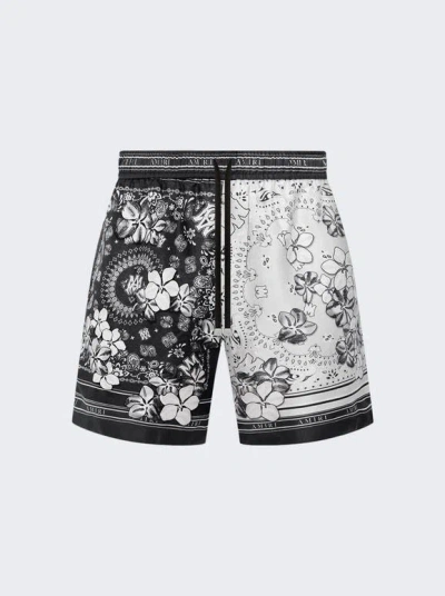 Shop Amiri Men's Bandana Floral Short In Black