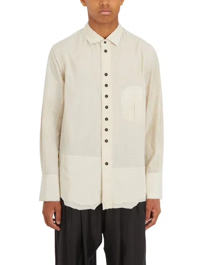 Ziggy Chen Long-sleeved Shirt In Ivory