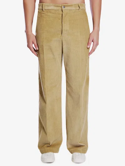Bottega Veneta Pantaloni In Velluto In Beige