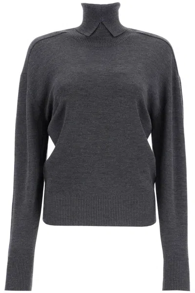 Burberry Wool Turtleneck Sweater In Grey