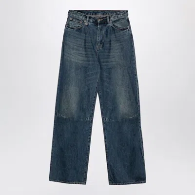R13 Dawson Blue Wide Denim Jeans In Blue