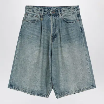 R13 Indigo Jesse Denim Shorts In Light Blue