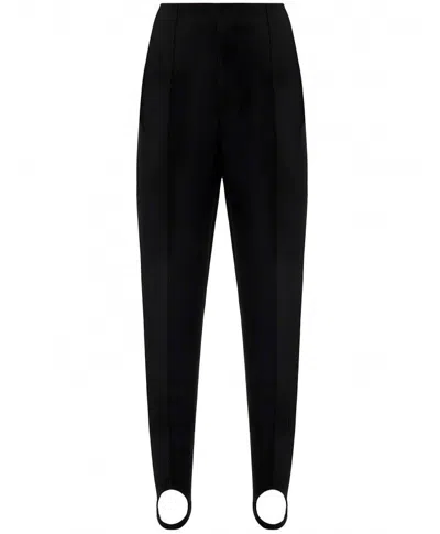 Bottega Veneta High-rise Cotton-blend Stirrup Pants In Black