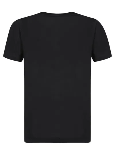 Moncler Logo Rhinestone T Shirt In Black