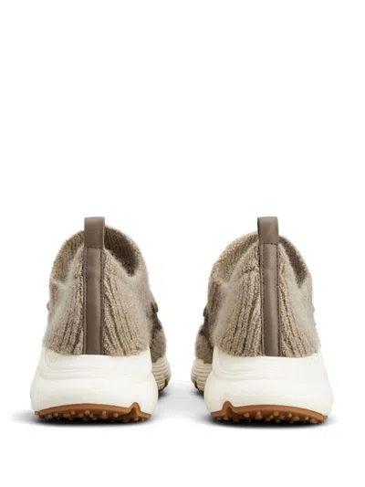 Shop Tod's Sneakers In Beige