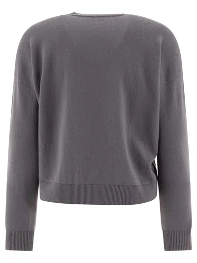 Shop Peserico Sweater With Punto Luce In Grey