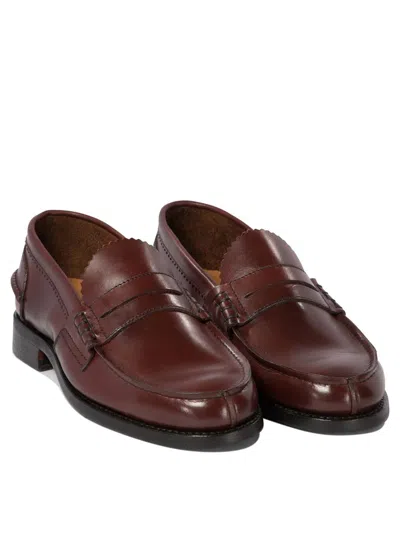 Shop Saxone Of Scotland "arran" Loafers In Red