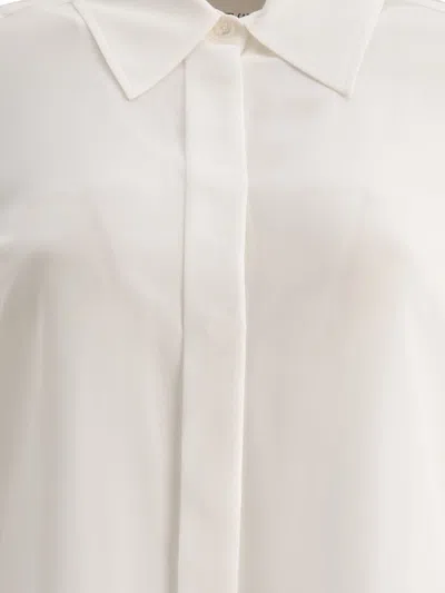 Shop Sportmax "lelia" Silk Shirt In White