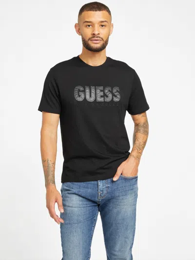 Guess Factory Eco Beats Logo Tee In Black