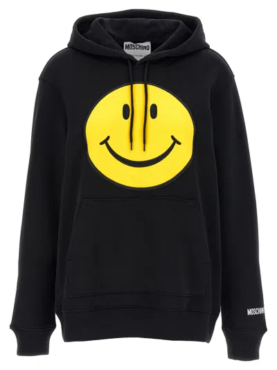 Moschino Sweatshirt In Organic Cotton Smiley® In Black