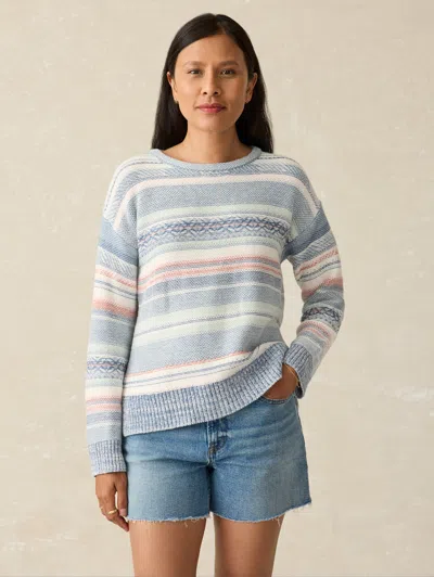 Faherty High Tide Sweater In Todos Santos Stripe